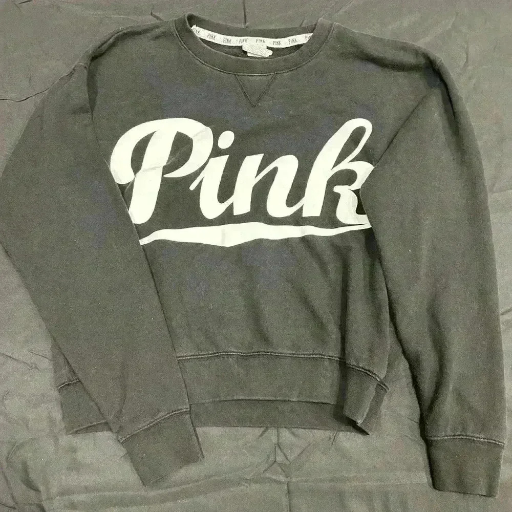 Victoria Secret PINK Sweatshirt Womens Black Size XS